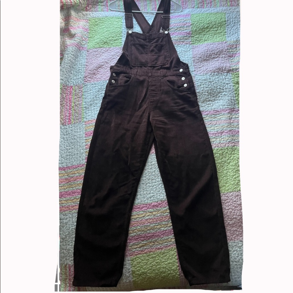 Free People Ziggy Cord Overalls Buckworth Brown